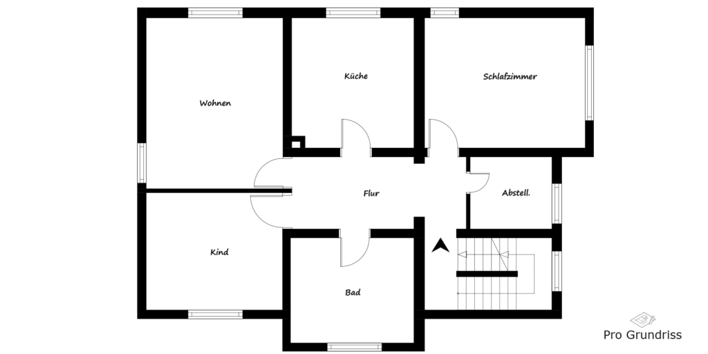 Visueller Grundriss für Immobilien Exposé und optimale Präsentation